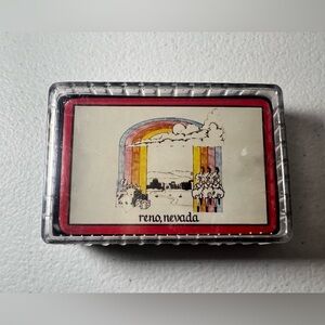 New Sealed Vintage Playing Cards Reno Nevada Rainbow Hong Kong